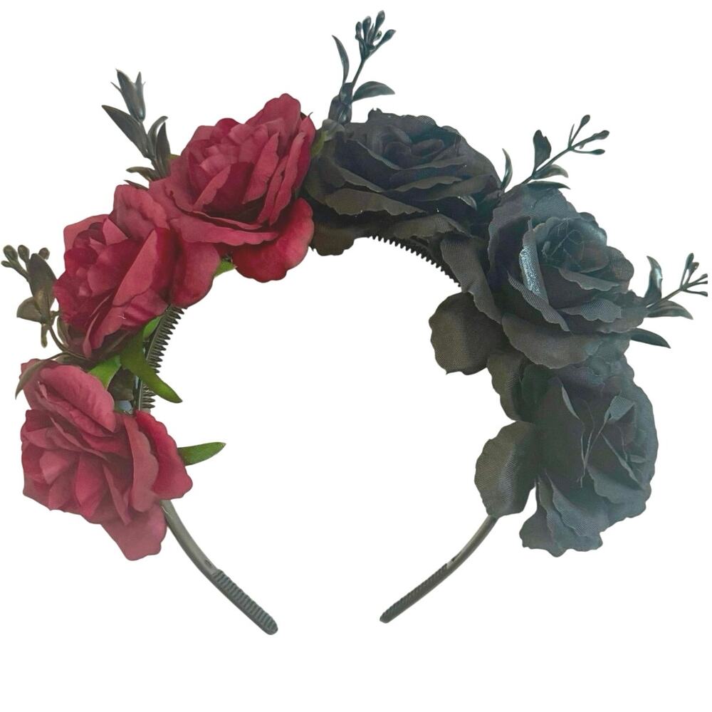 Rose flower headband NWOT